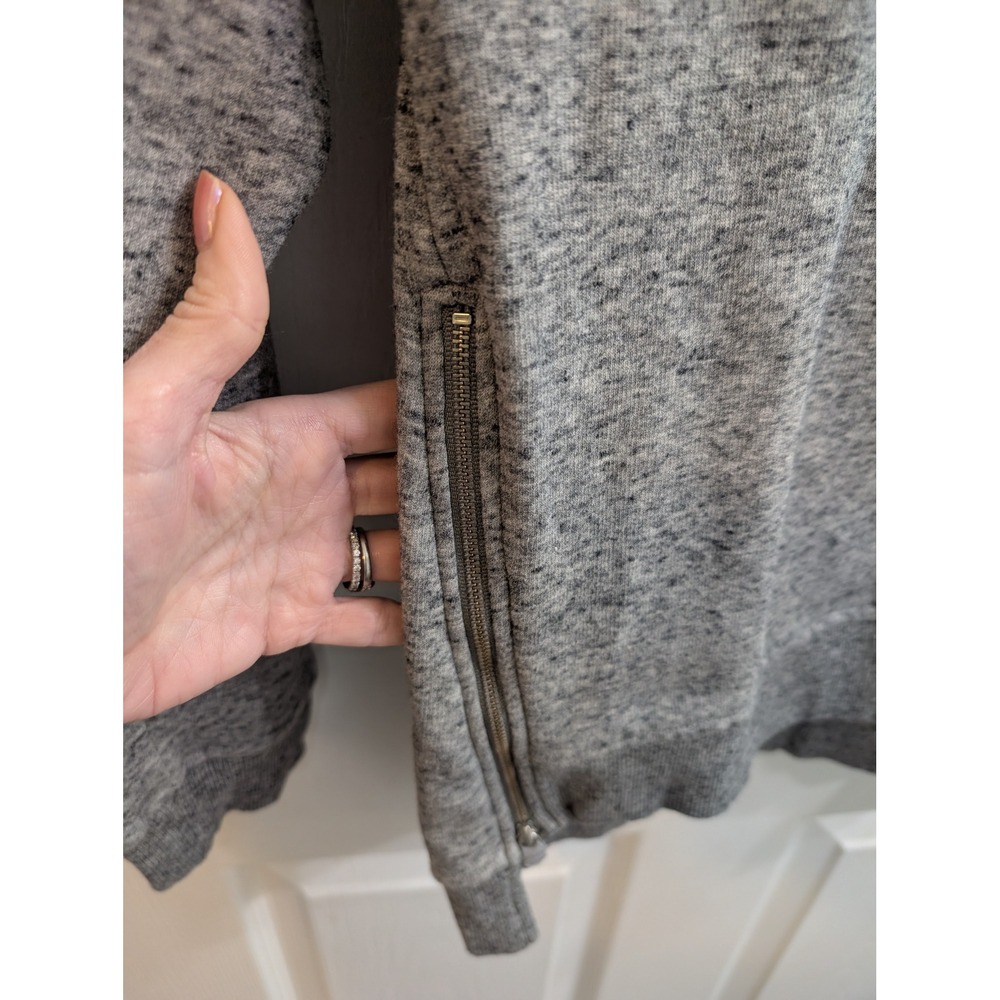 UGG Morgan Sweatshirt Women Grey Side Zipper Fleece Lined Pullover - Size S - Picture 6 of 7